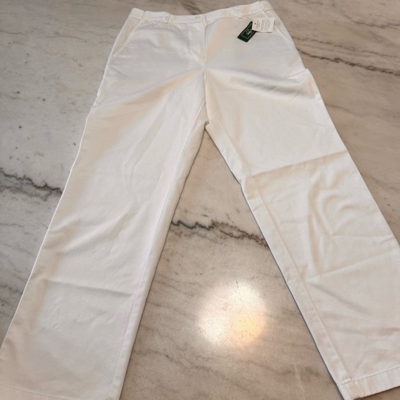 L.L. Bean Pants - L.L. Bean White Classic Fit Trousers